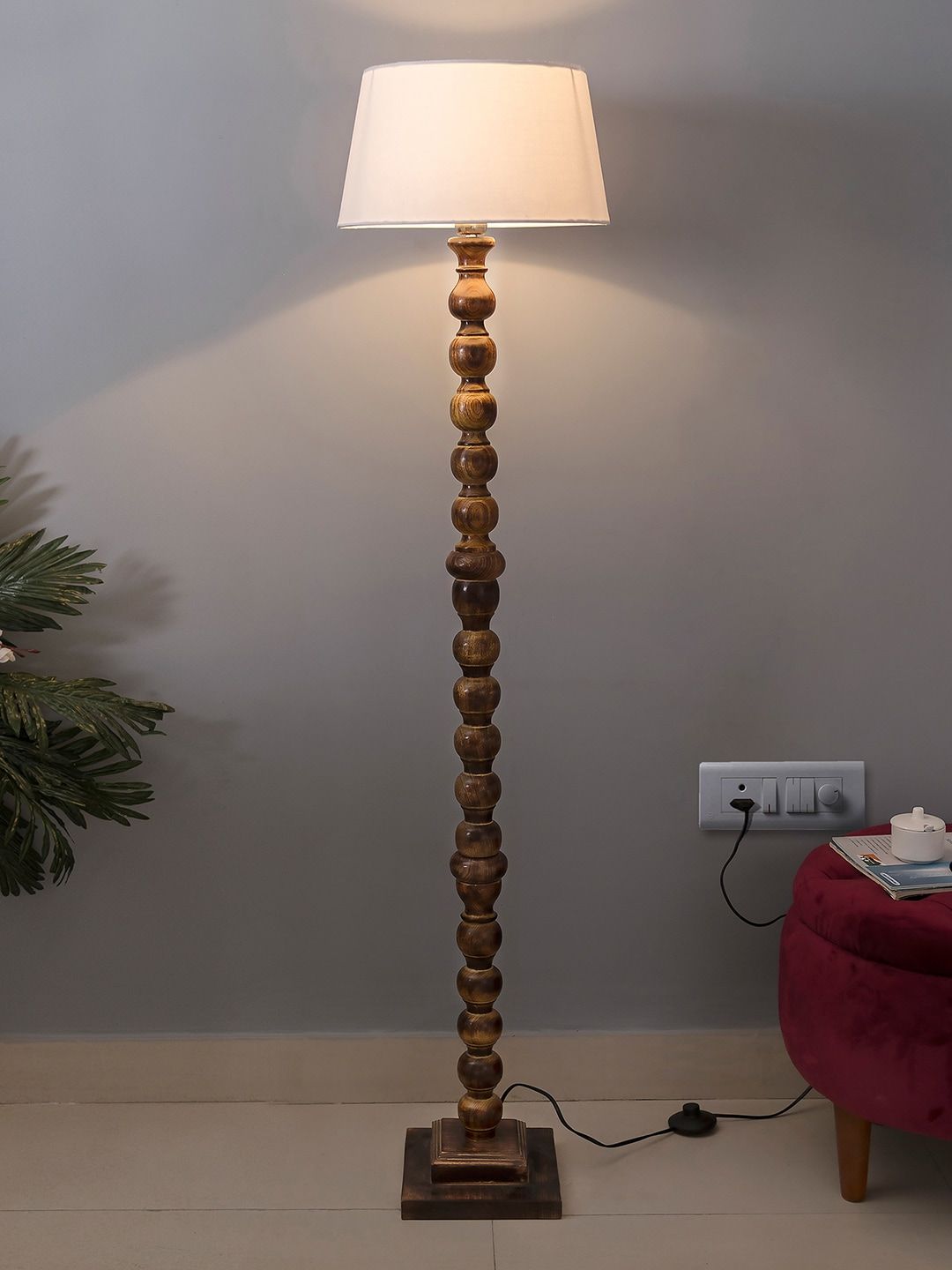 Homesake Brown Solid Classic Sphere Ball Antique Club Lamp-picture-18