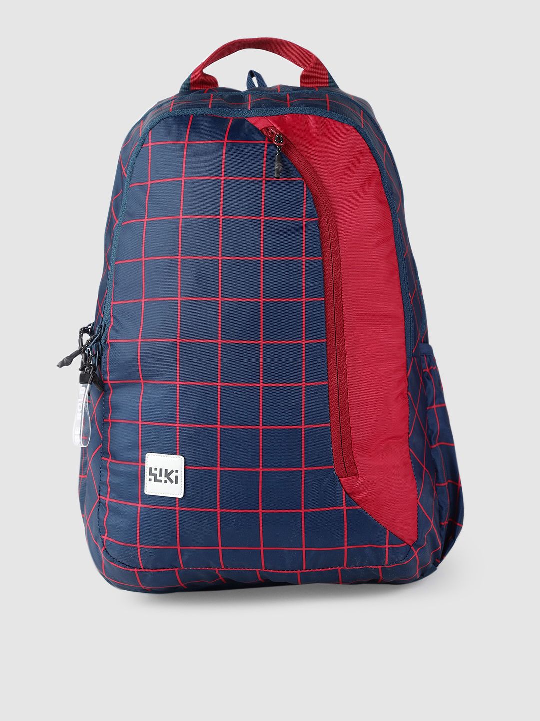 Wildcraft Unisex Navy Blue & Red Checked WIKI PACK 3 Backpack-picture-23