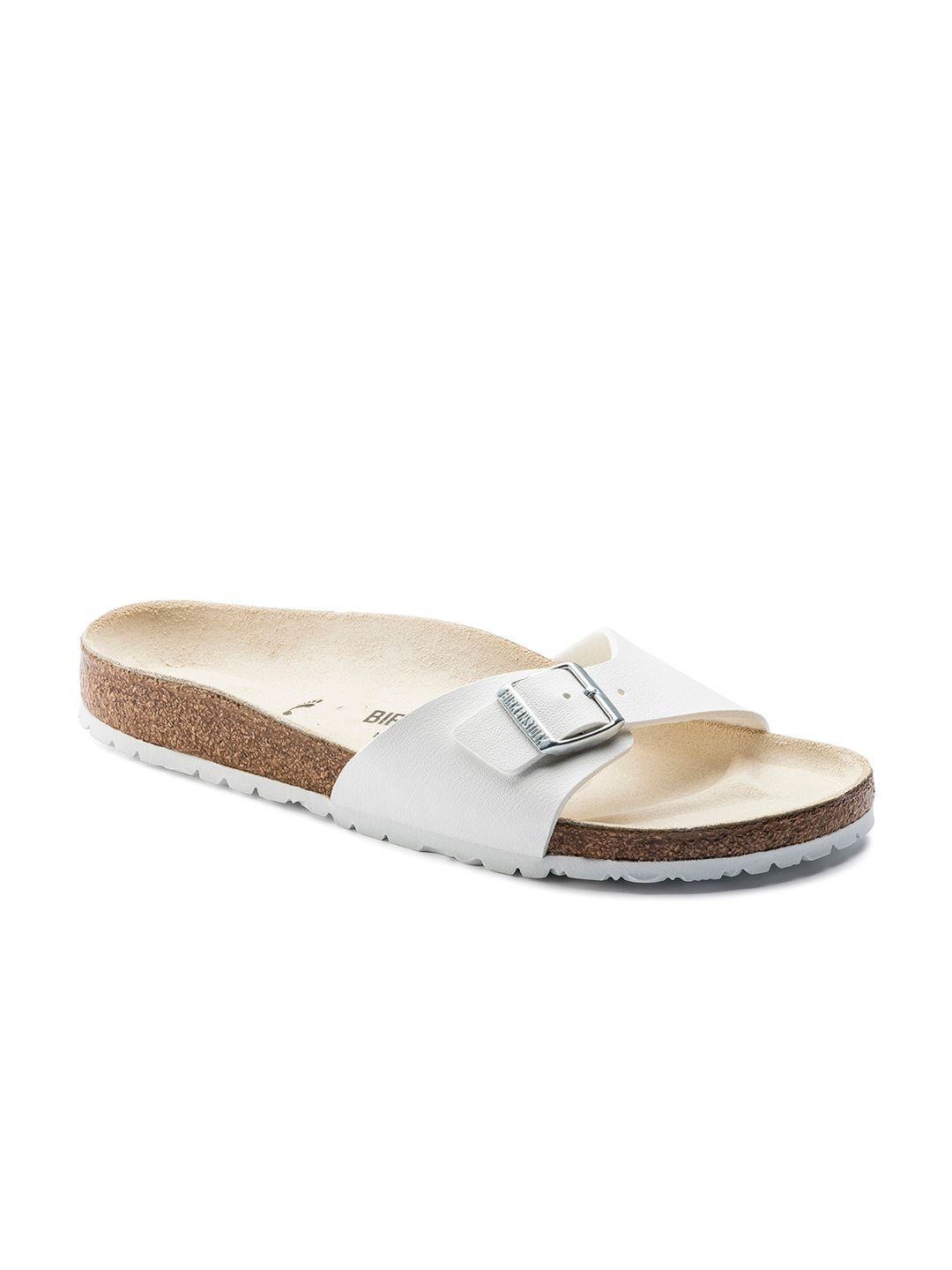 Birkenstock Unisex White Madrid Birko-Flor Narrow Width Sandals-image-6