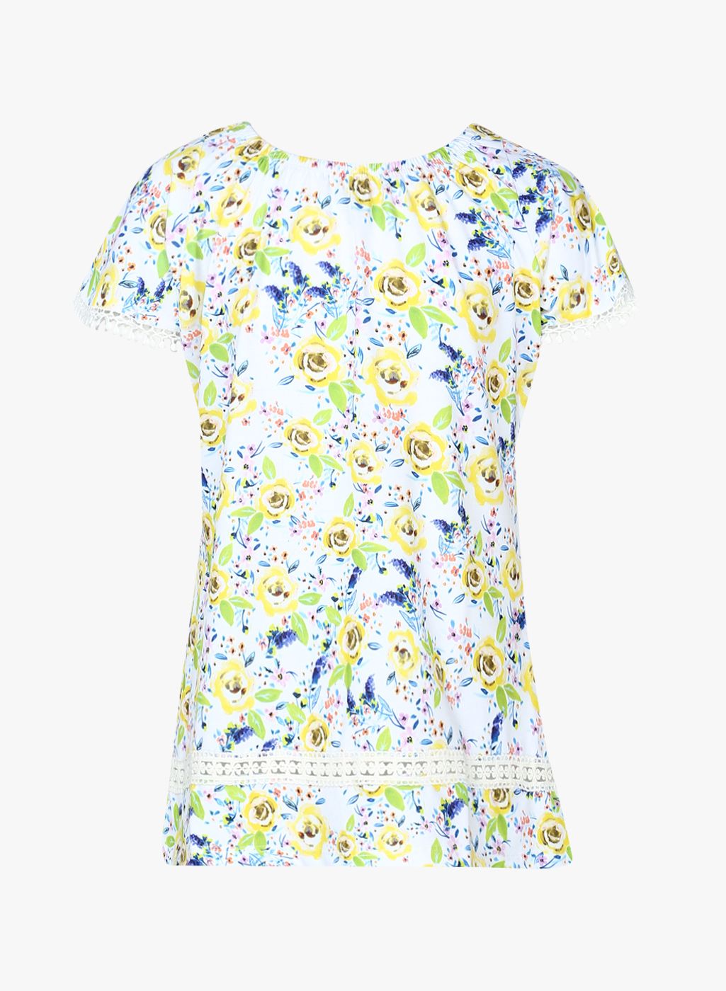 Monte Carlo Girls White & Yellow Floral Print Top-picture-27