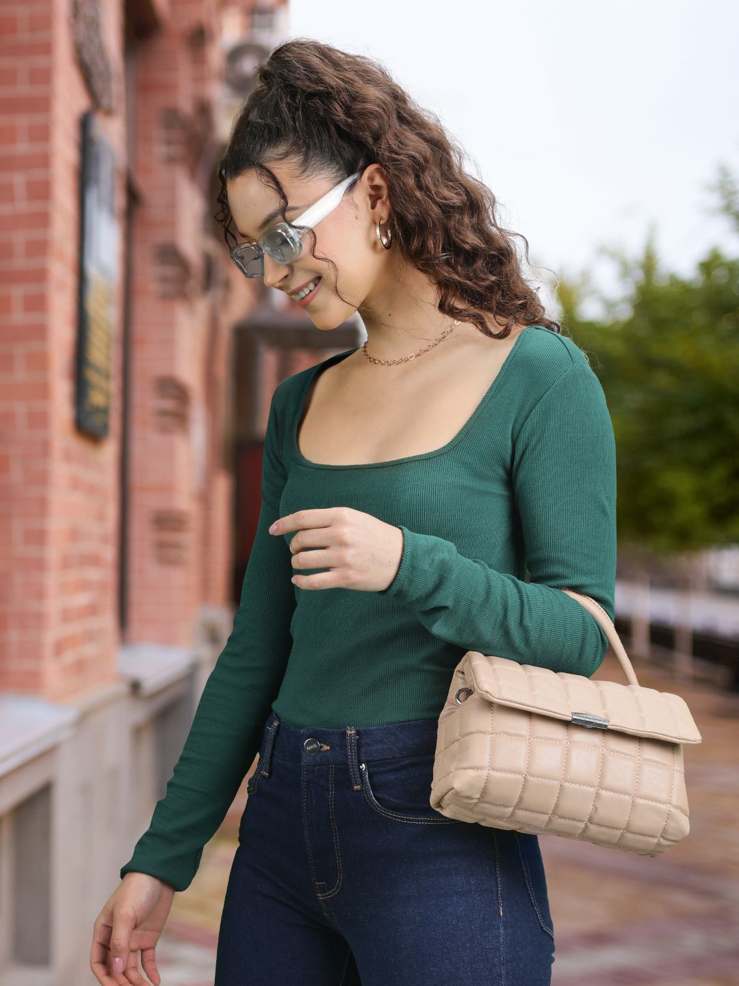 Lino Perros Beige Quilted Satchel-picture-22