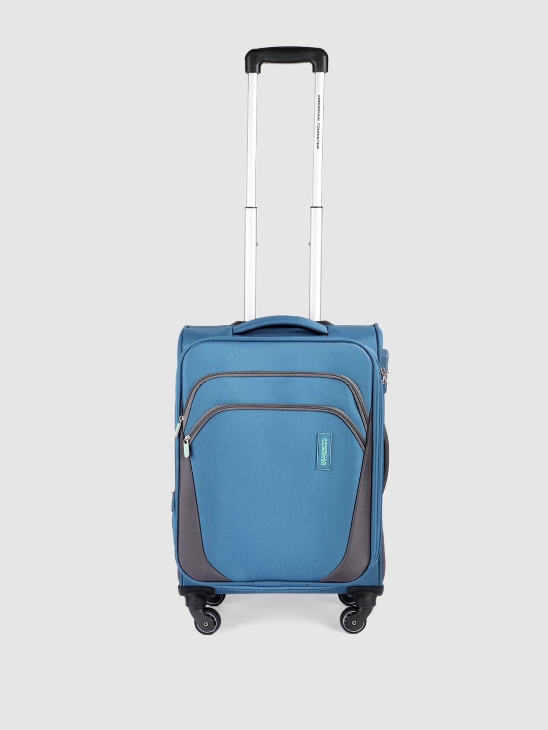 AMERICAN TOURISTER Blue & Black Kansas Spinnerinner 57 Cabin Trolley Suitcase-picture-16