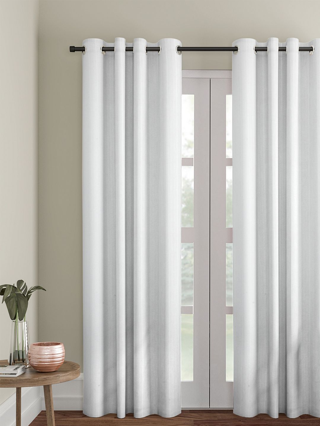 Soumya Off-White Sheer Lightweight Door Curtain-image-34