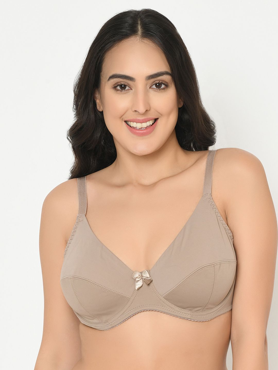 Buy Curvy Love Plus Size Brown Solid Underwired Non Padded Everyday Bra  CL-05