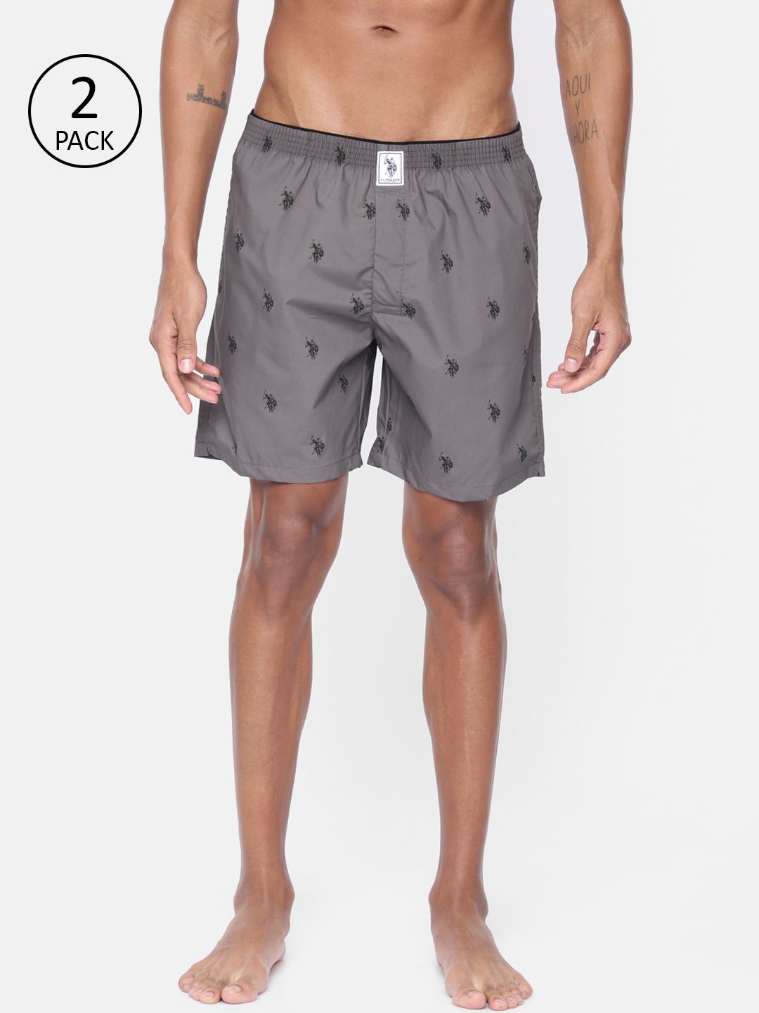 U.S. Polo Assn. Men Pack of 2 Dark Grey Printed Boxers 10247999-picture-12