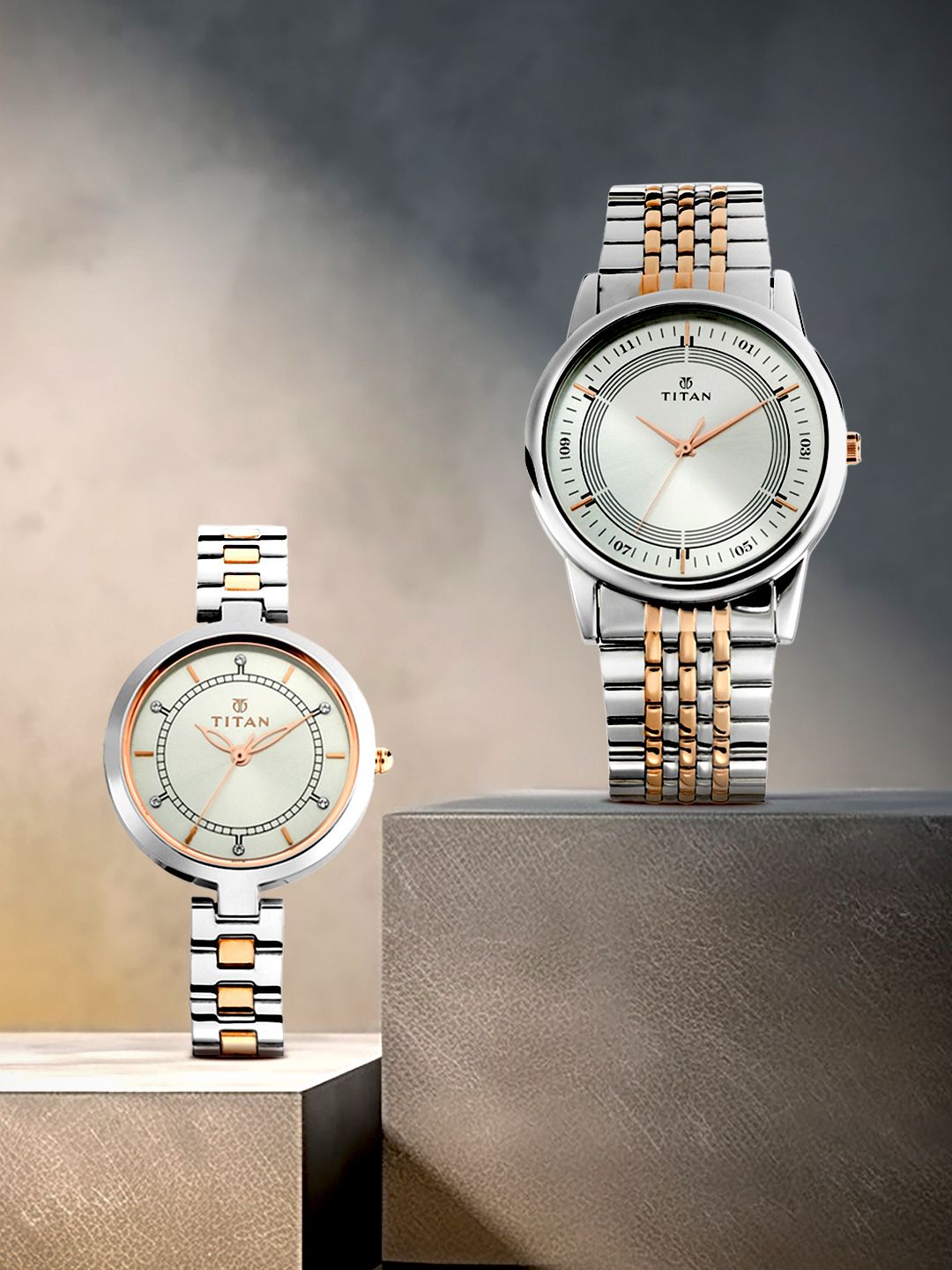 Titan Unisex Silver-Toned Analogue Watch Gift Set   NM17732603KM01