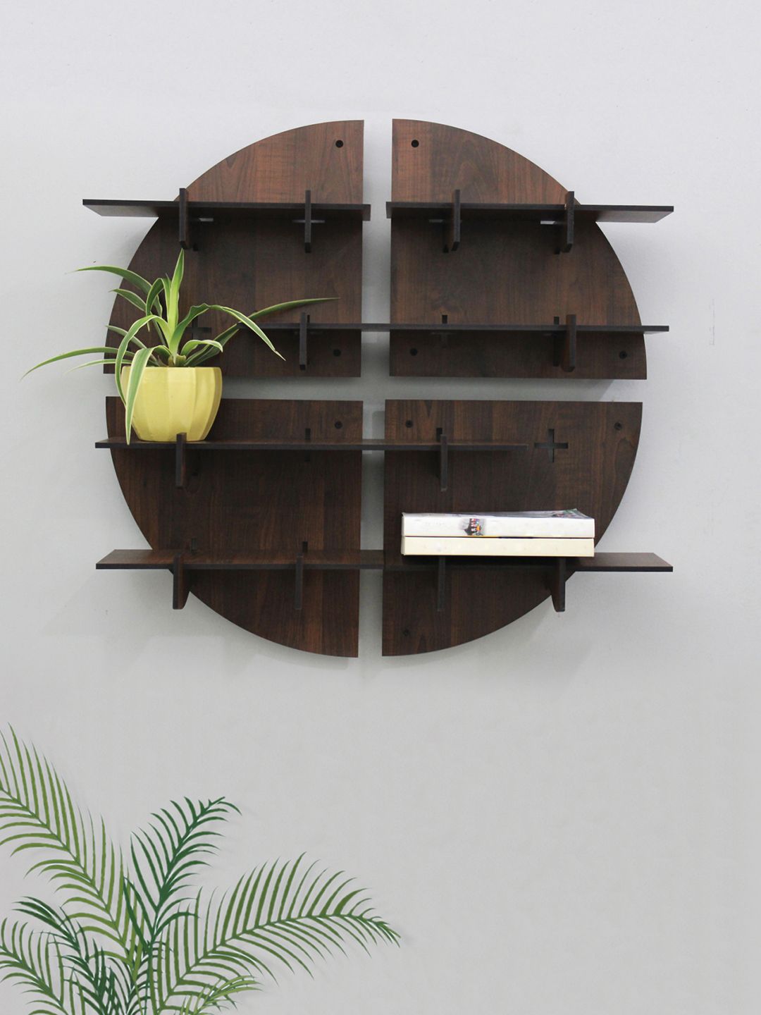 RANDOM Set of 4 Brown MDF Basic Wall Shelves