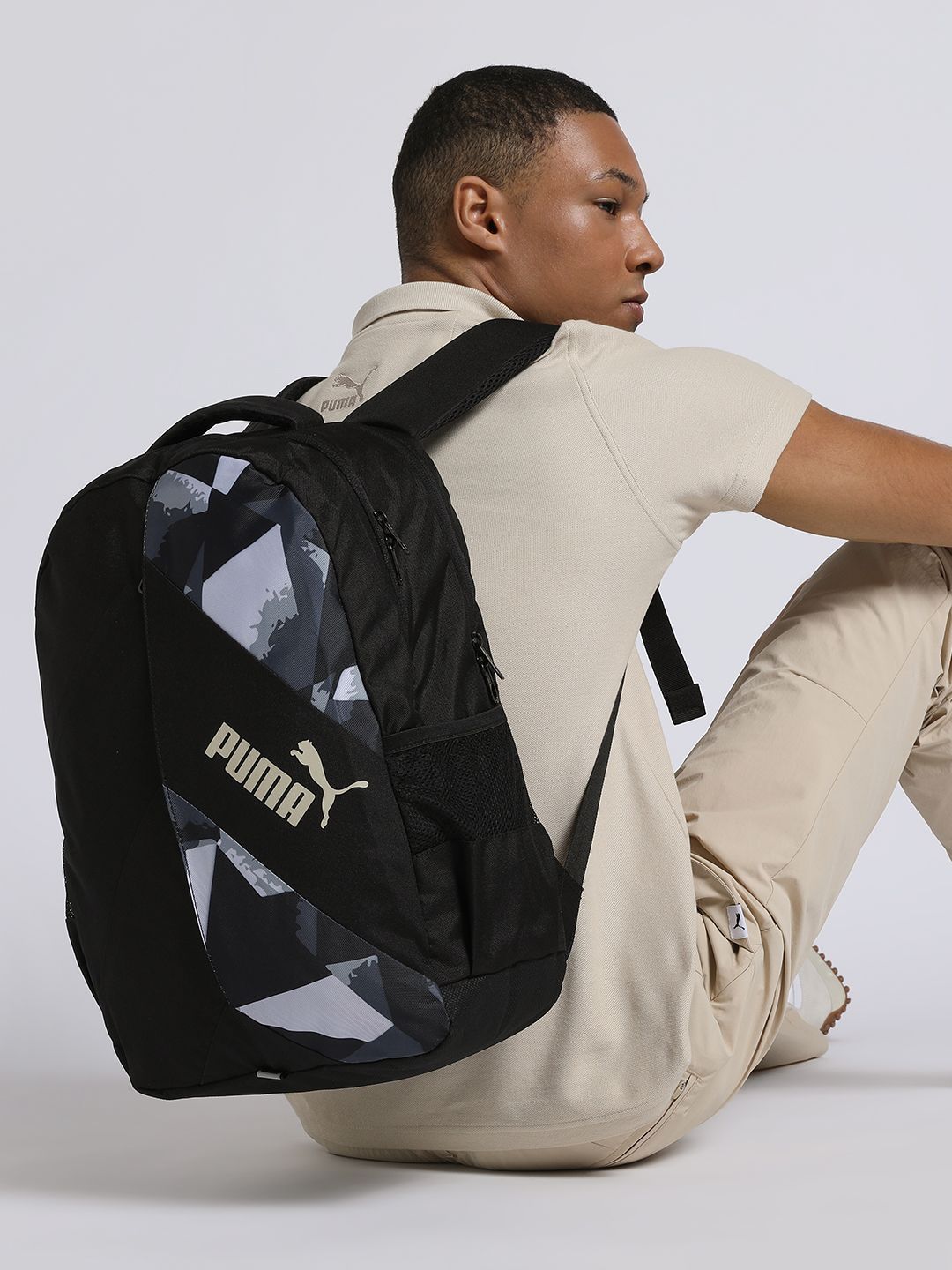 Puma Unisex Black Camouflage Derby Backpack IND-picture-10