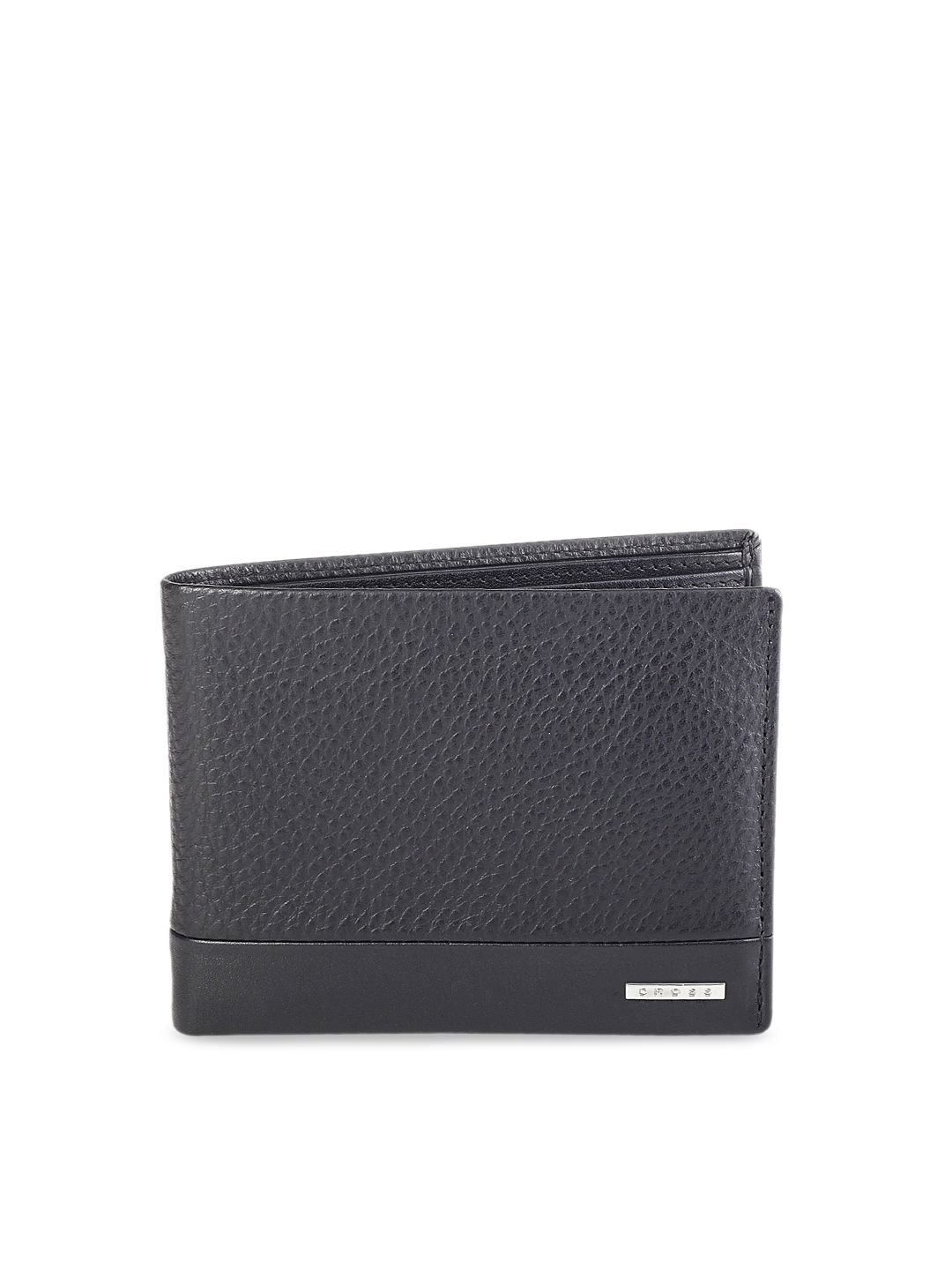 Cross Men Black Textured Leather Two Fold Wallet-image-1
