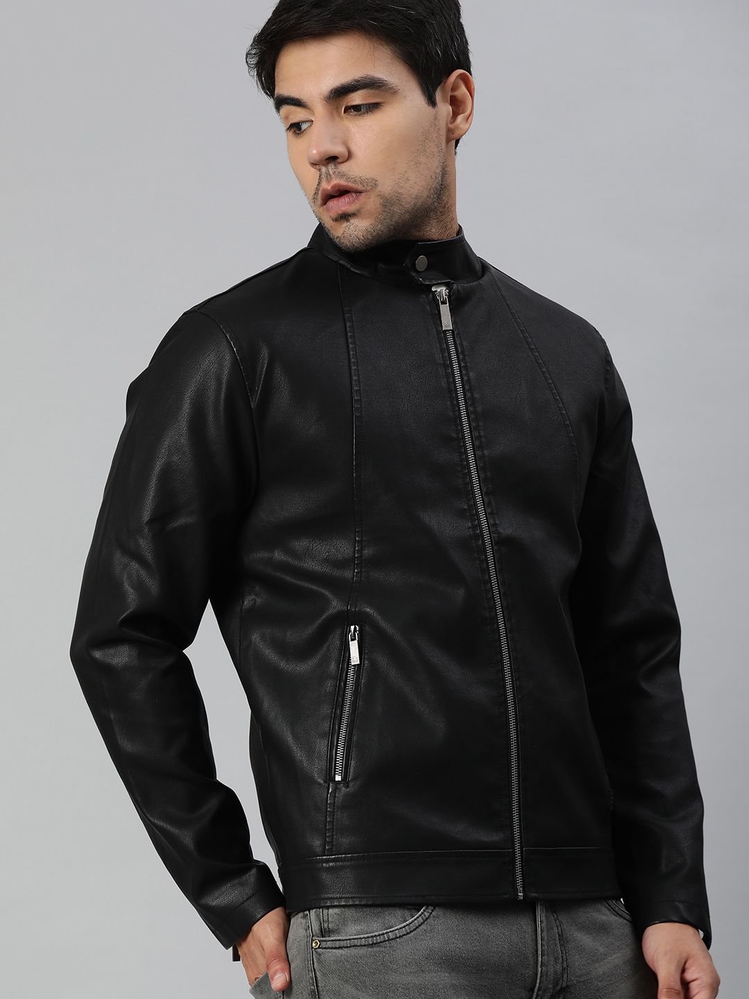 Wrogn on sale leather jacket