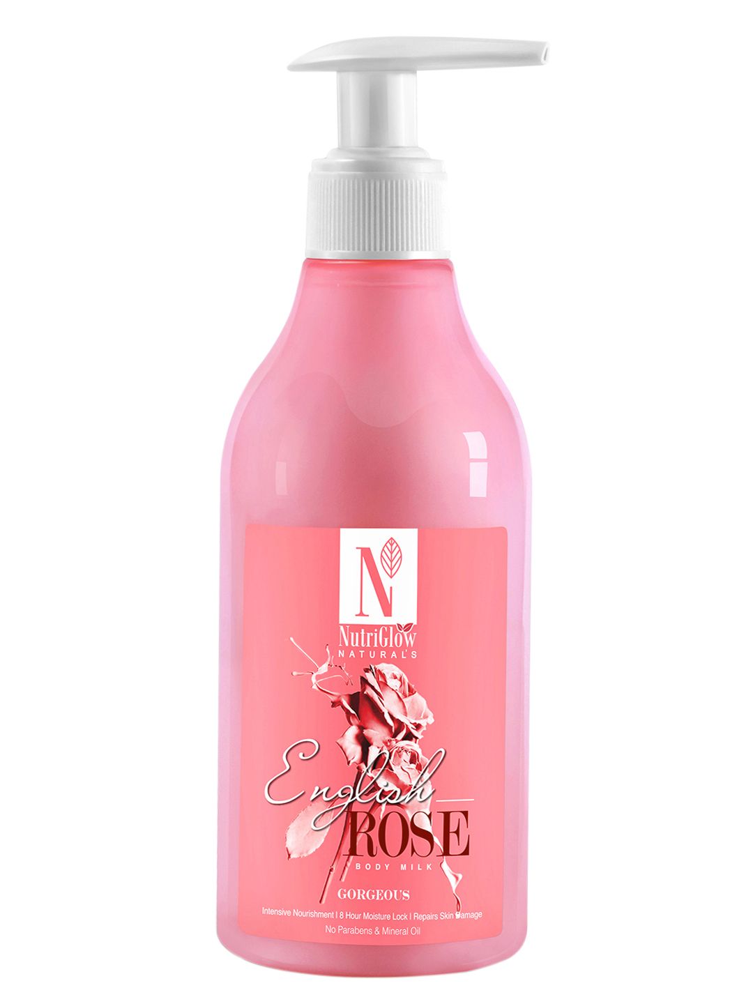 NutriGlow Unisex English Rose Skin Nourishment Sustainable Body Milk 300ml-image-31