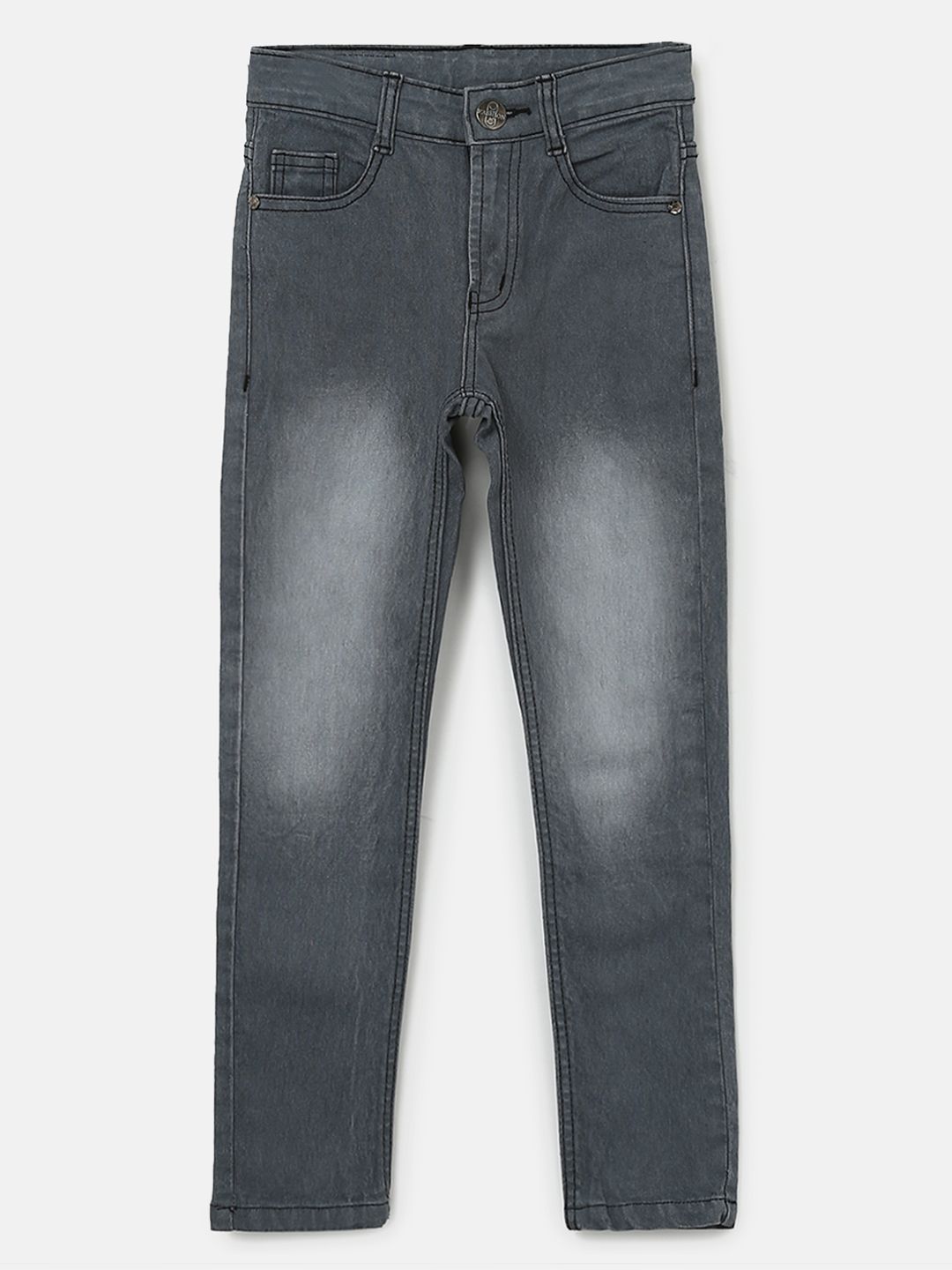 Urbano Juniors Boys Grey Slim Fit Mid-Rise Clean Look Stretchable Jeans-picture-13