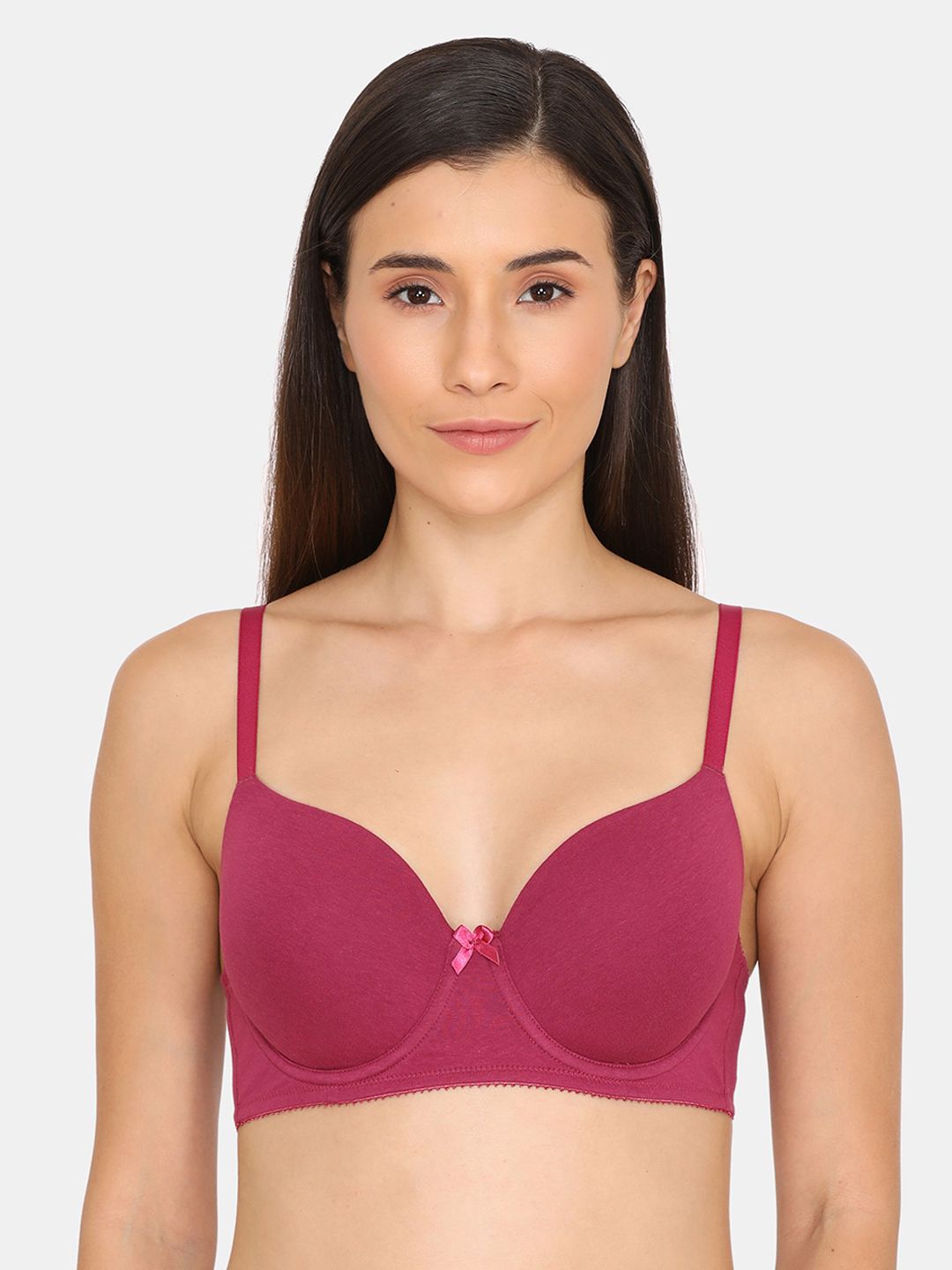 Zivame Purple Solid Underwired Lightly Padded T-shirt Bra ZI1135COREPURPE-picture-14