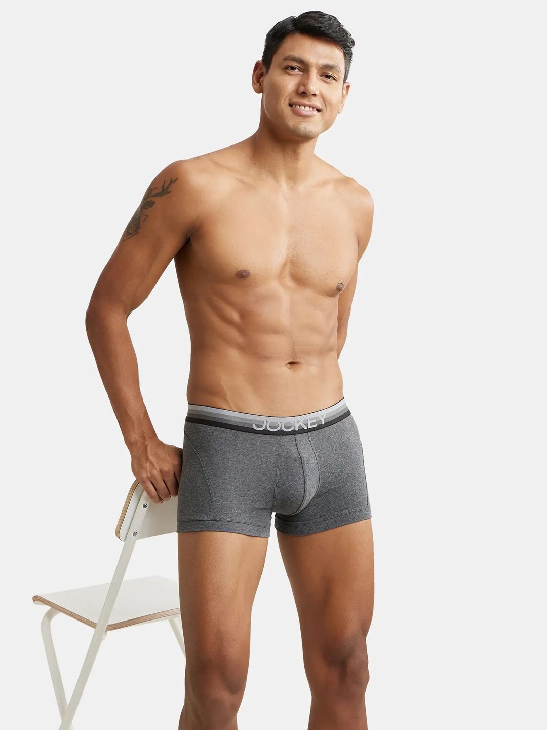 Jockey Men Grey Melange Solid Briefs-picture-26