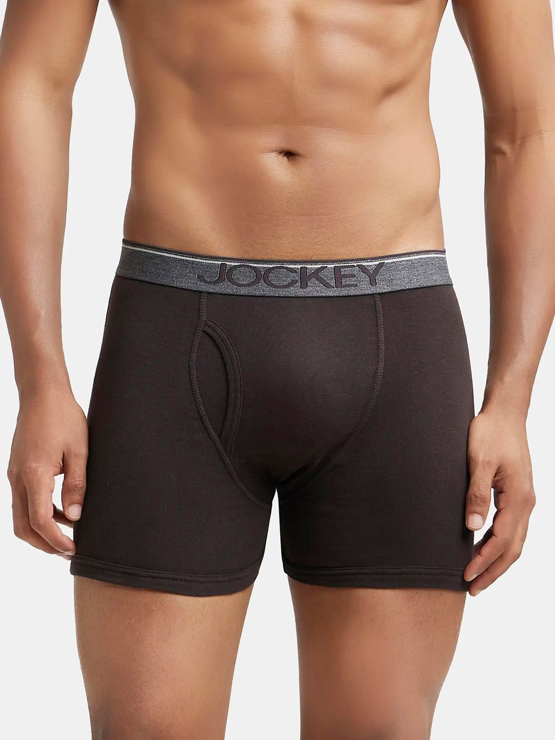 Jockey Men Coffee Brown Solid Trunks 8009-0105