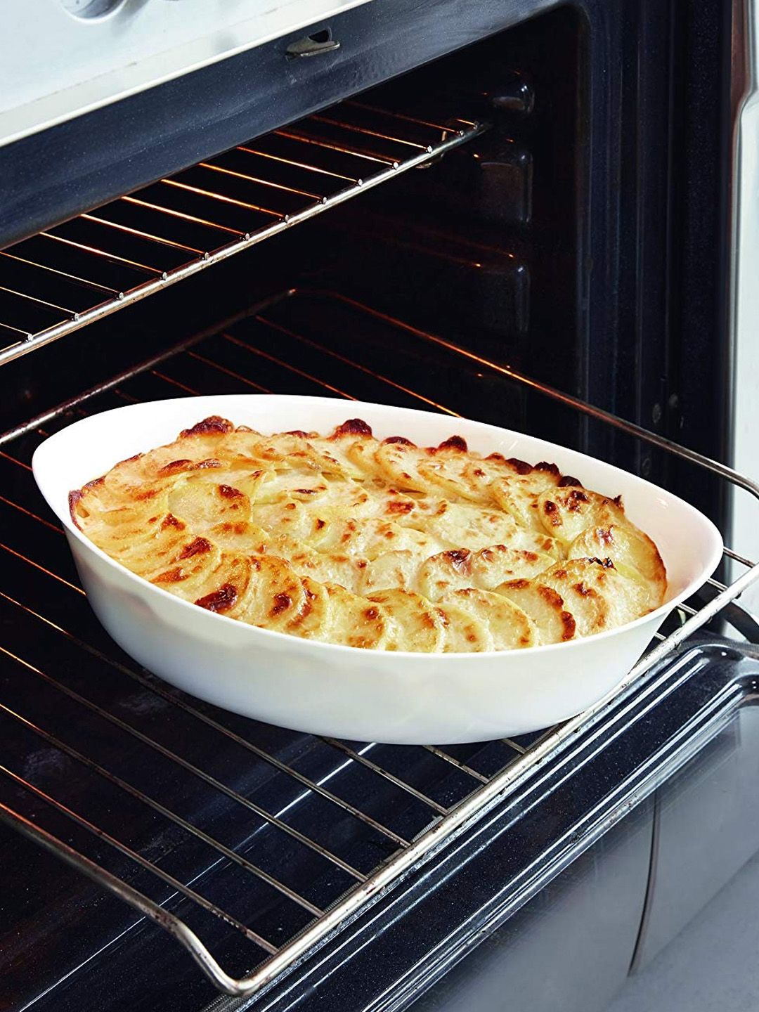 INCRIZMA White Solid Smart Cuisine Oval Baking Dish-picture-16