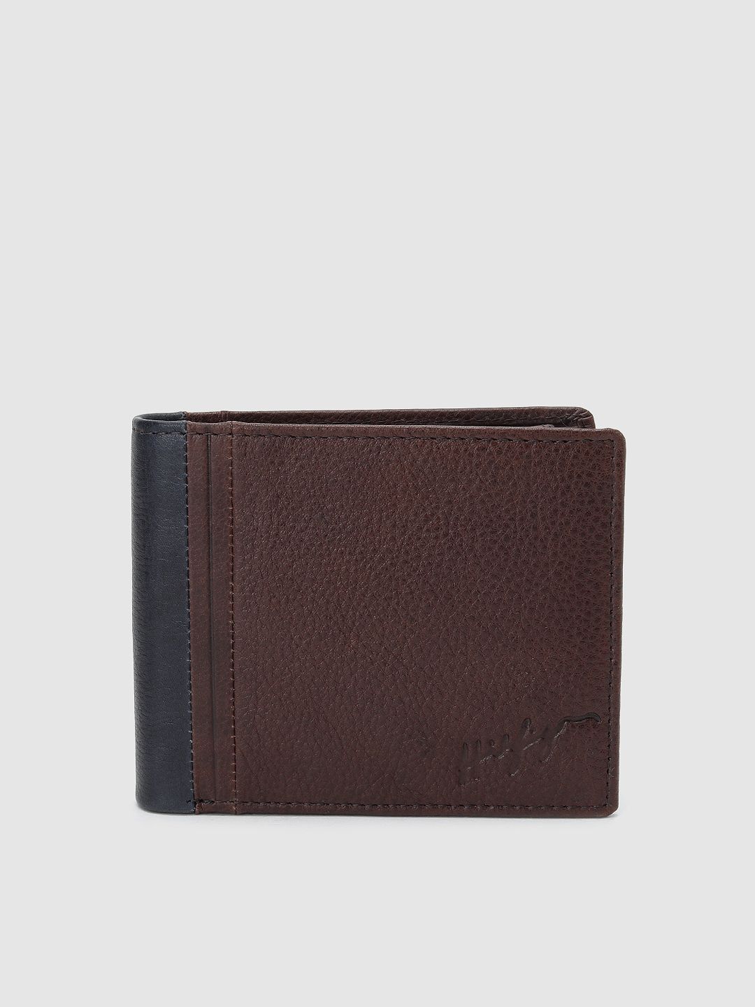 Tommy Hilfiger Men Tan Brown Genuine Leather Solid Two Fold Wallet-image-17
