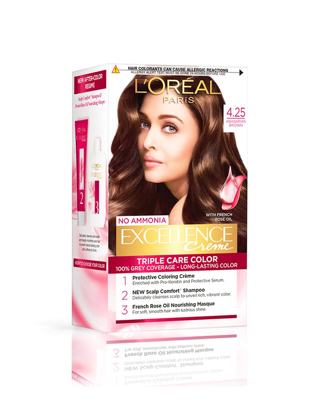 LOreal Paris Excellence Creme Triple Care Hair Color 72ml+100g - Aishwarya's Brown 4.25-picture-33