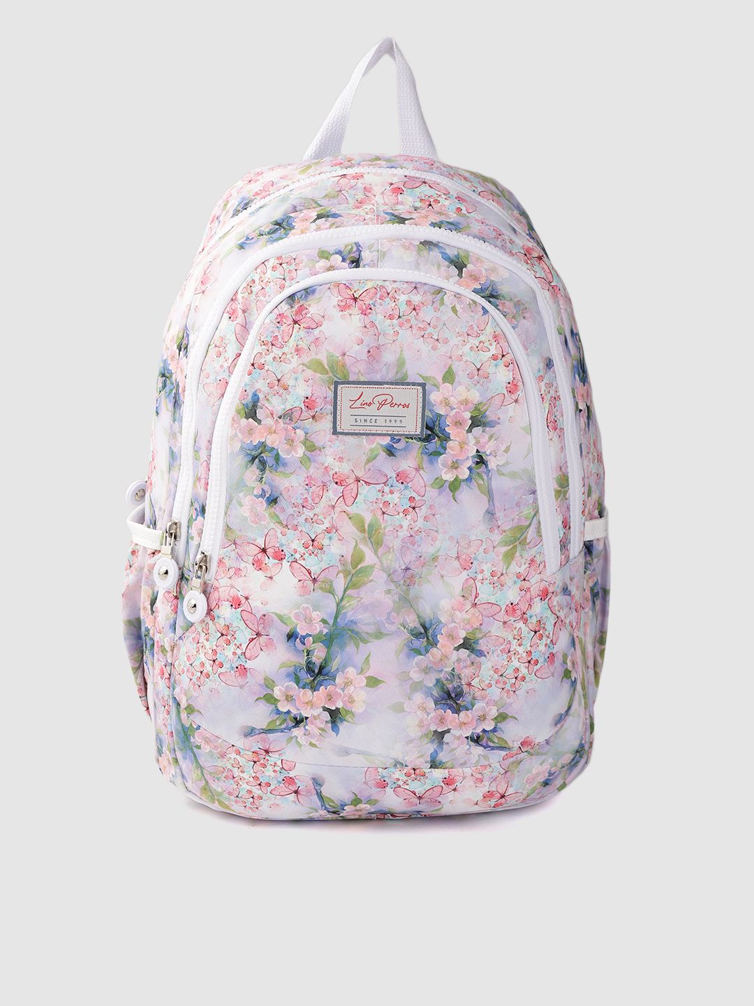 Lino Perros Women Purple & Pink Floral Print 13 Inch Laptop Backpack-picture-20