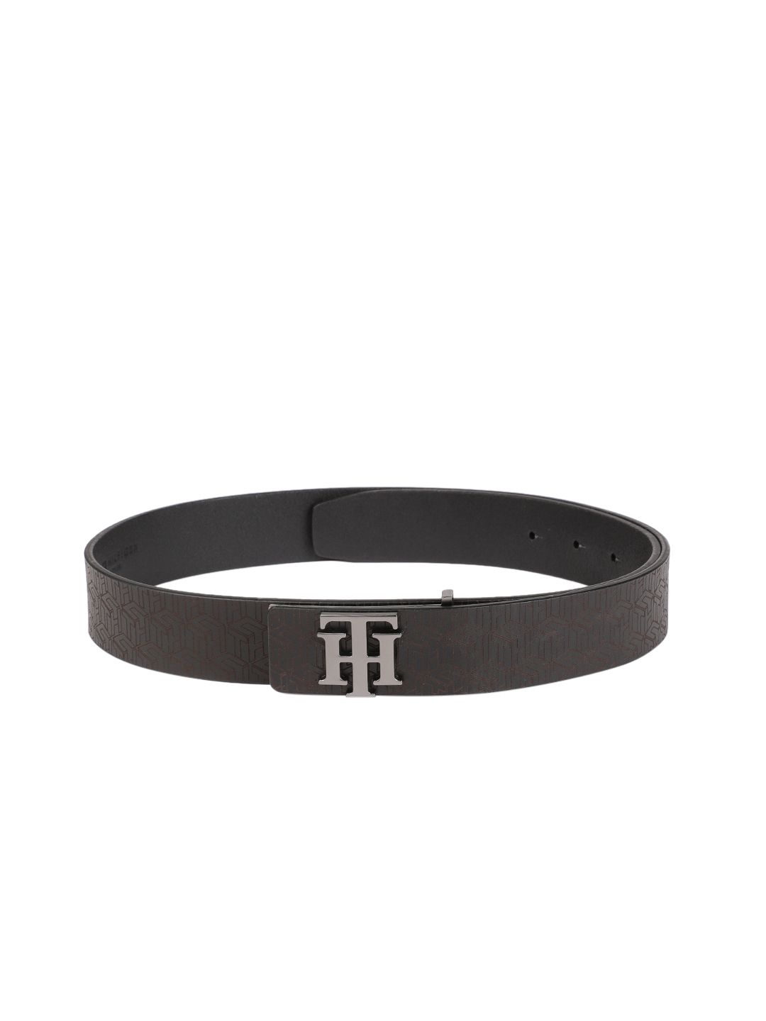 Tommy Hilfiger Unisex Black Textured Belt-picture-28