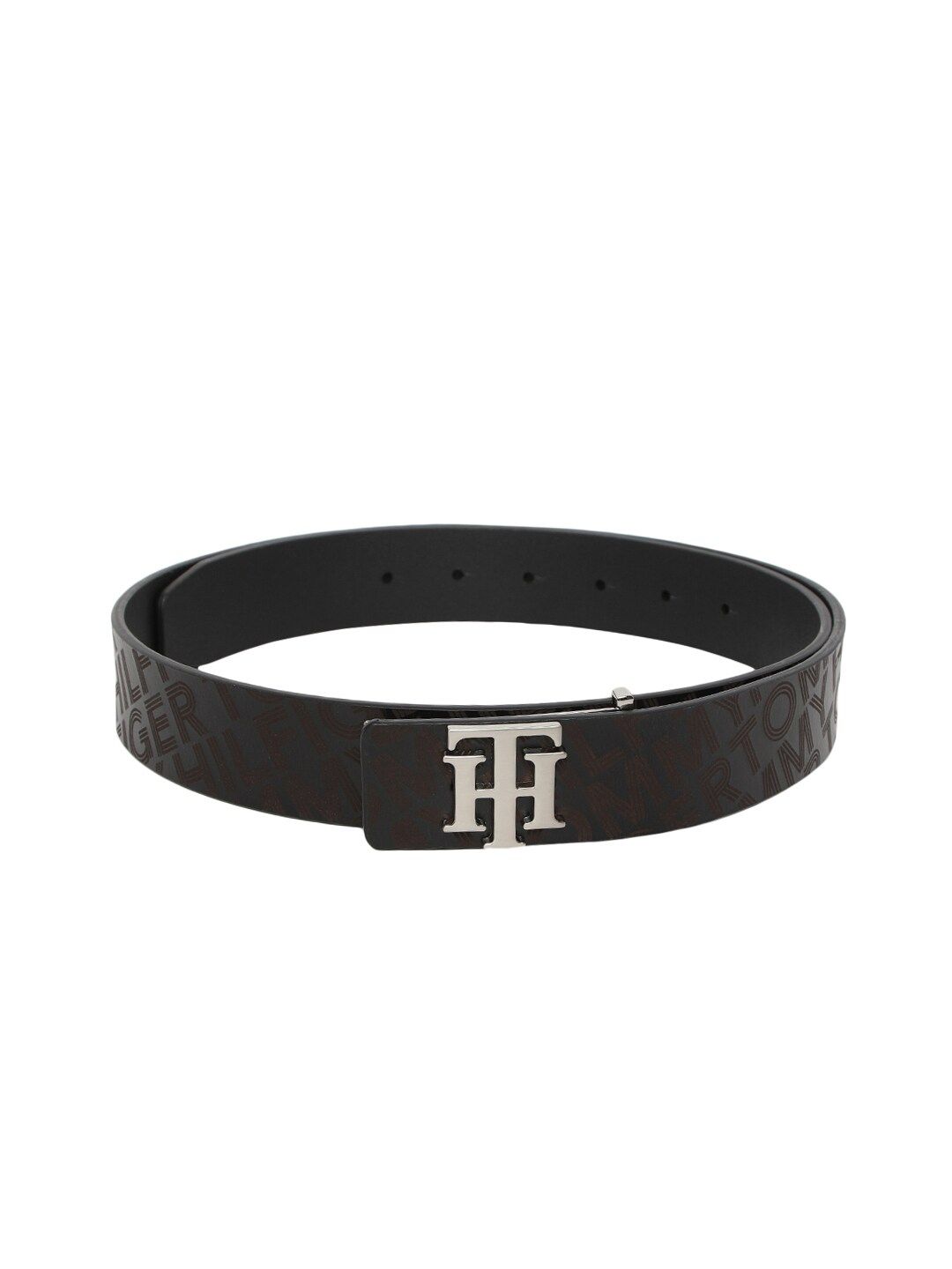 Tommy Hilfiger Men Black Textured Leather Belt-image-9