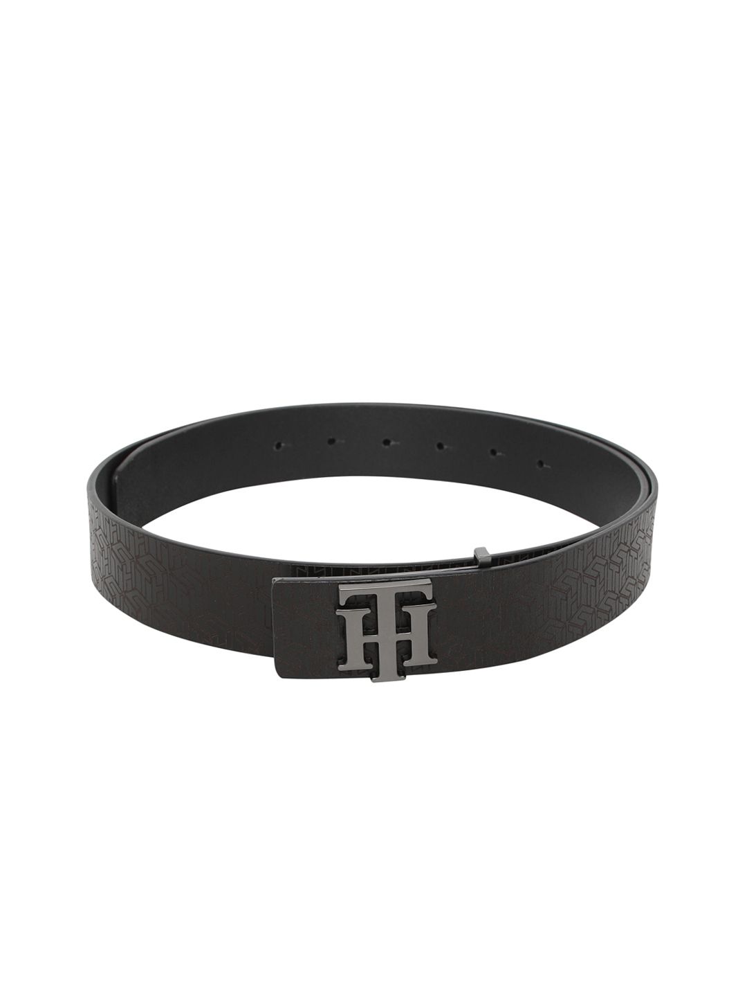 Tommy Hilfiger Men Black Leather Printed Belt-image-22