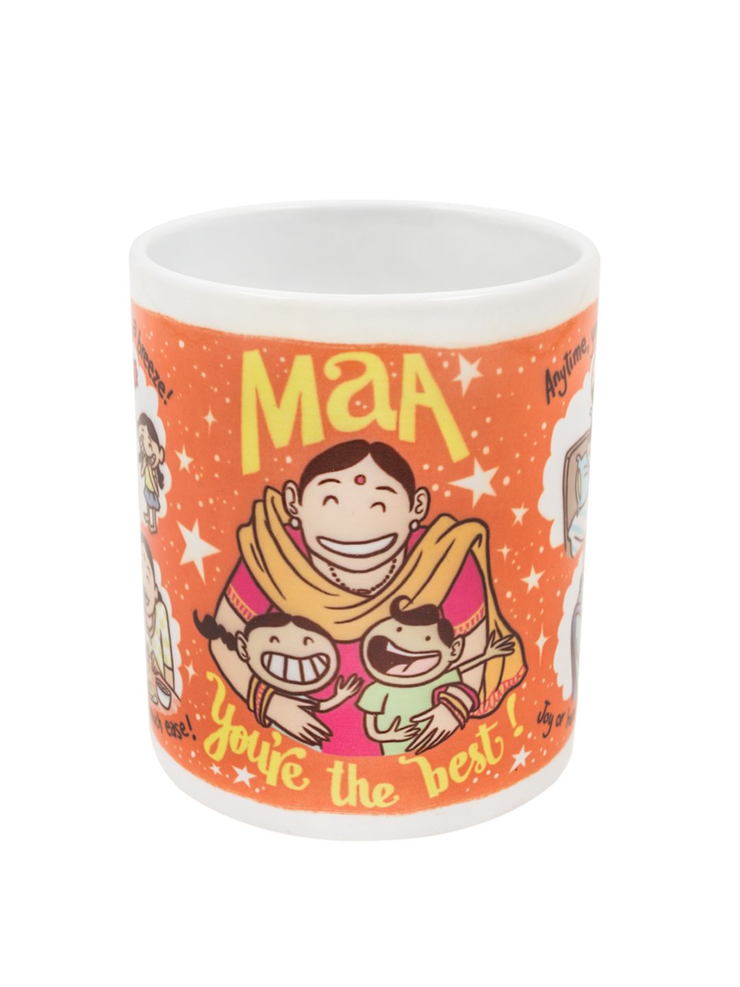 Chumbak Orange & White Printed Best Mum Coffee Mug-image-40