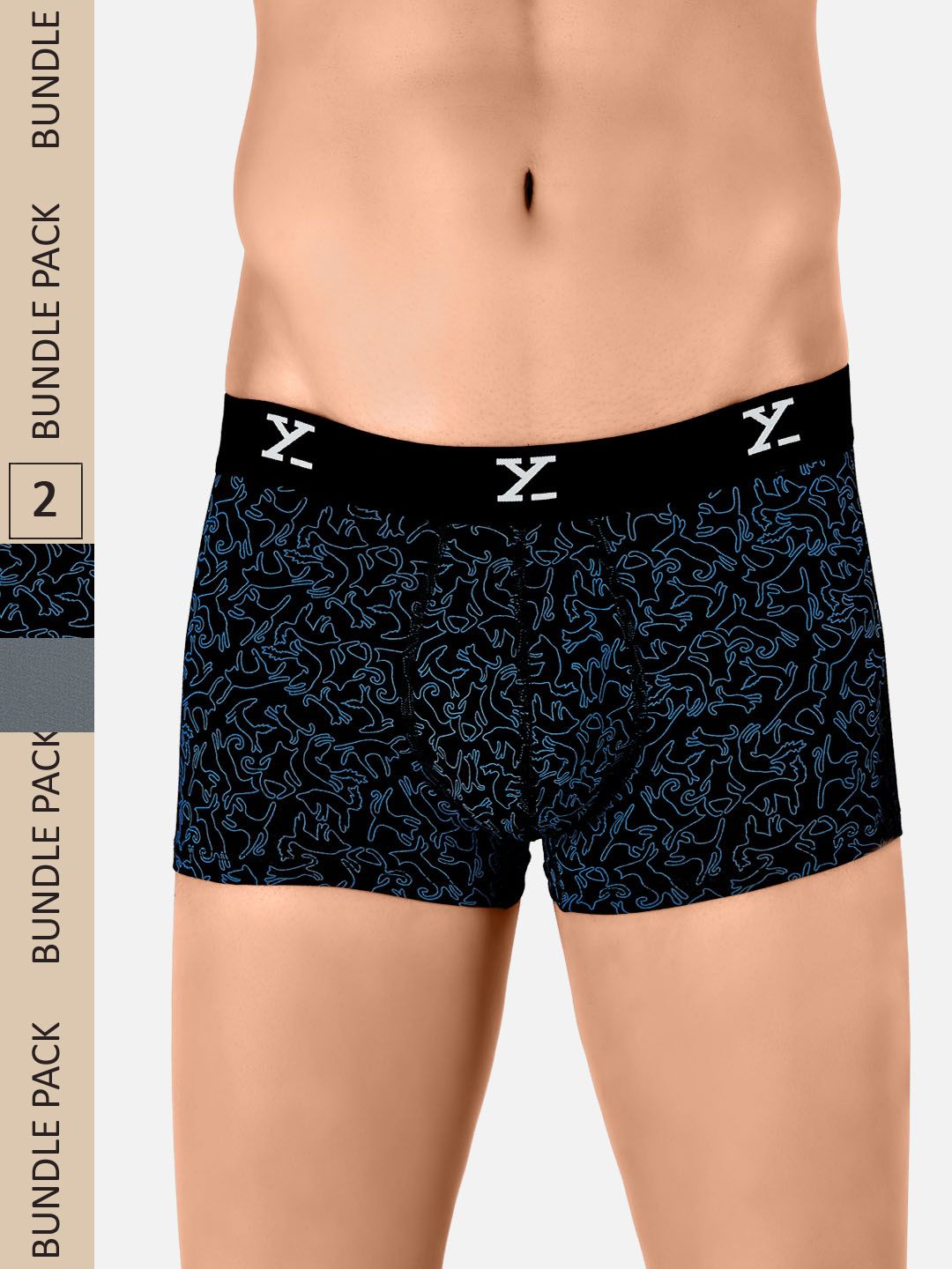 XYXX Men IntelliSoft Antimicrobial Micro Modal Pack of 2 Shuffle Trunks XYTRNK2PCKN102-picture-25