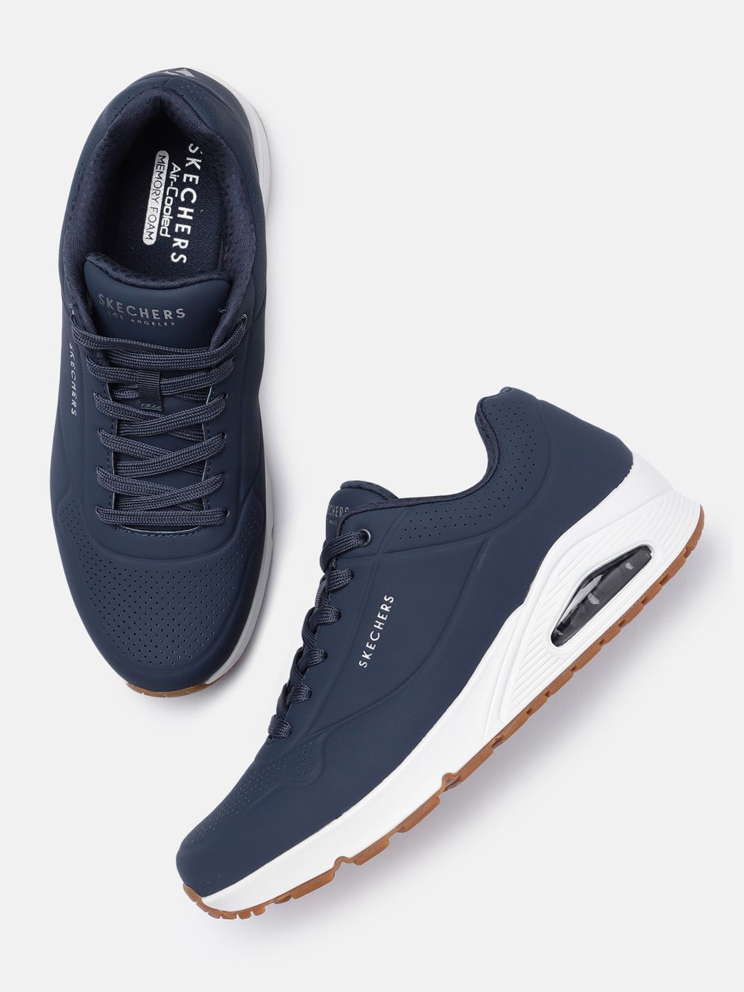 Skechers Men Navy Blue UNO - Stand On Air Sneakers-picture-38