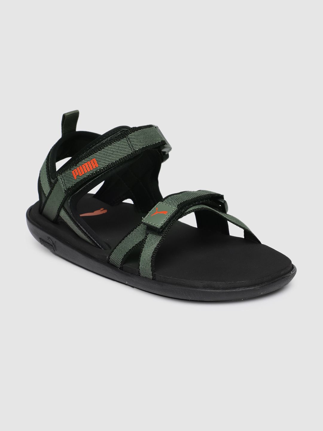 Puma men best sale black sports sandals