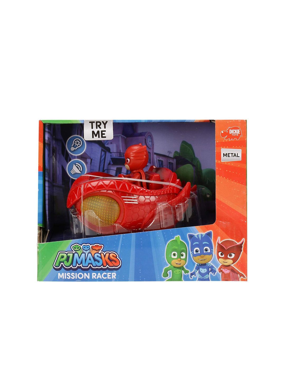 PJ MASK Kids Red Solid Mission Racer Gekko Die-cast Vehicle-picture-38