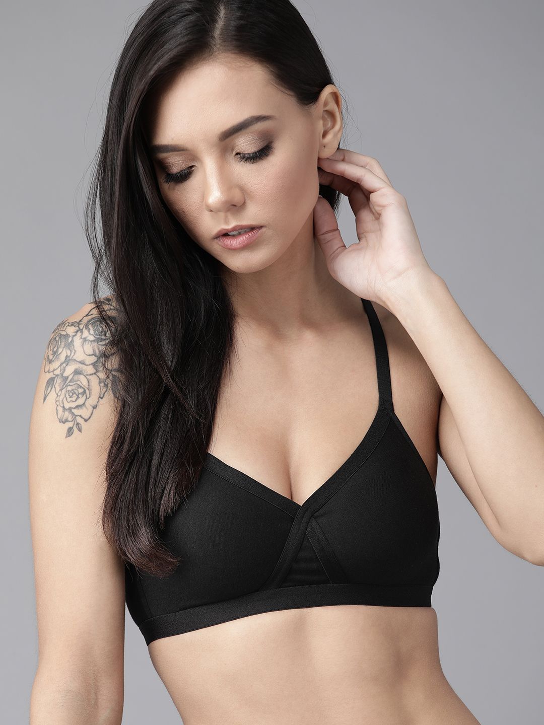 roadster x fwd Roadster Black Solid Non-Wired Non Padded Everyday Bra RDST-PAAM-BRA-009A-R4-picture-43