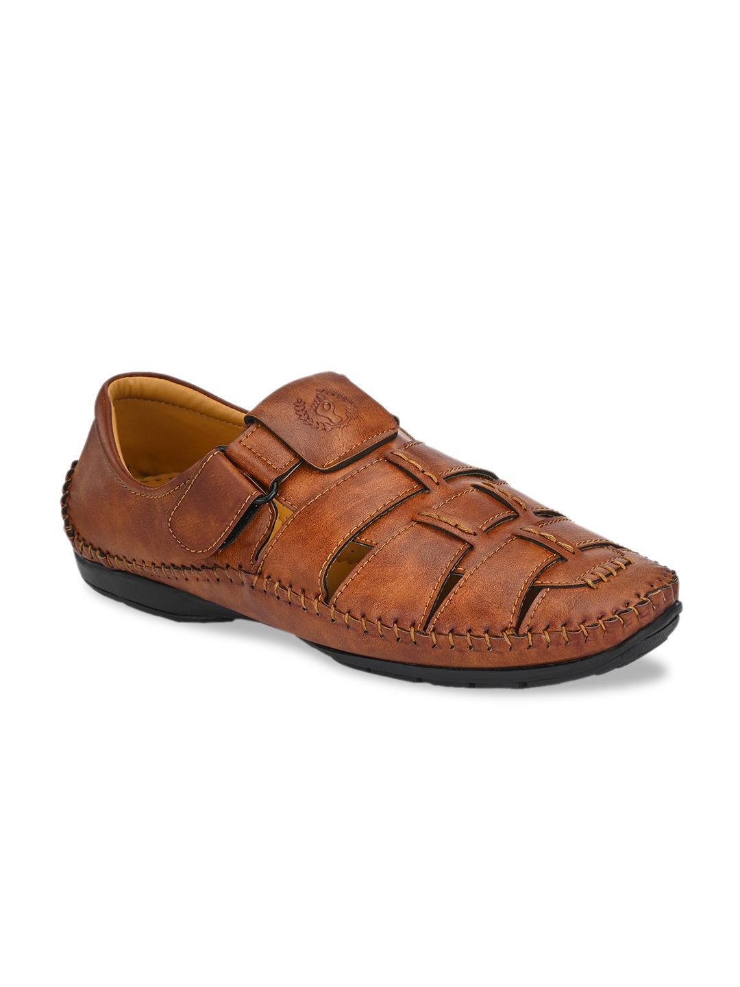 Prolific Men Tan Brown Lightweight Fisherman Sandals-picture-28