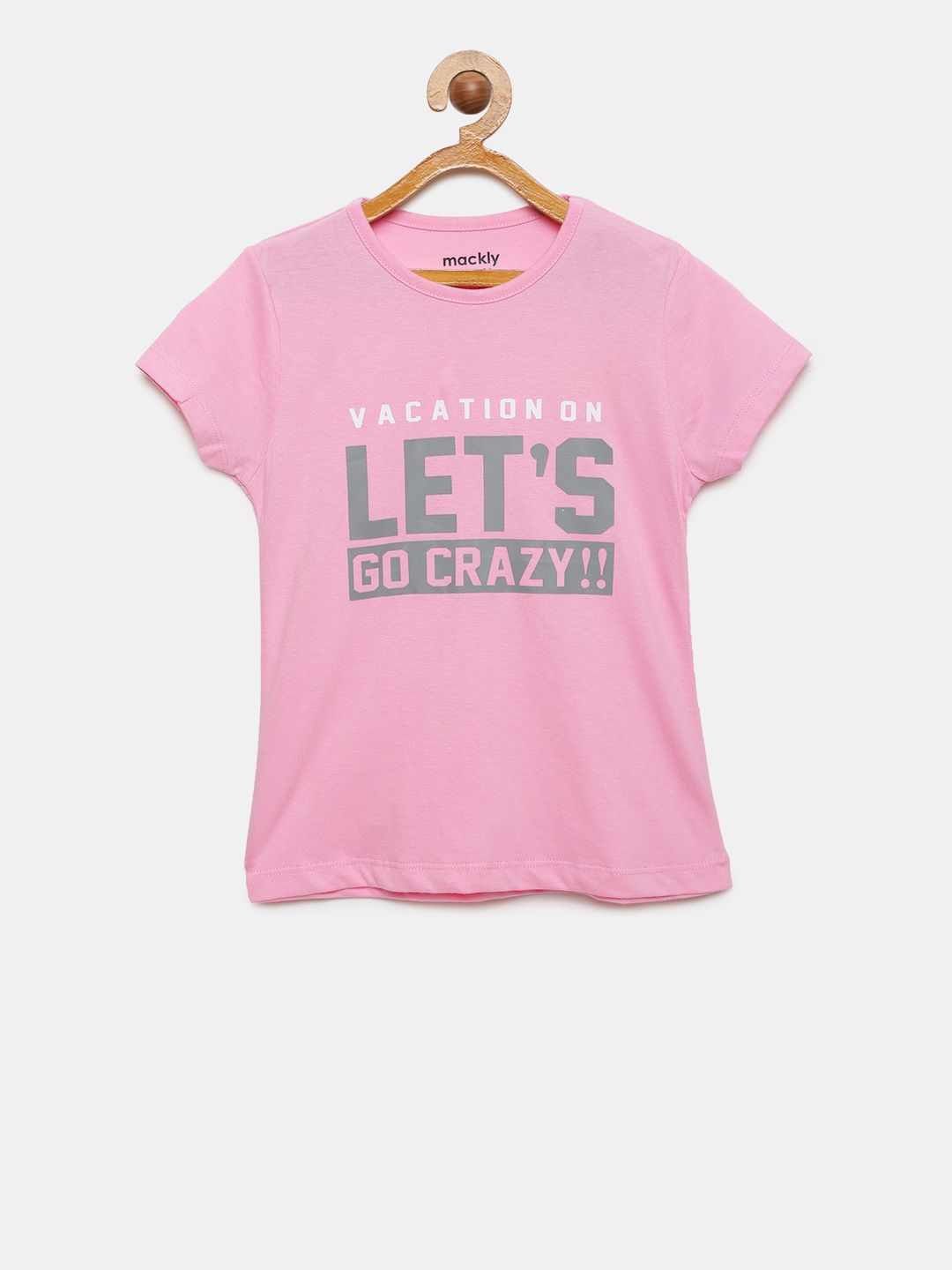 mackly Girls Pink & Grey Printed Lounge T-shirt-picture-29