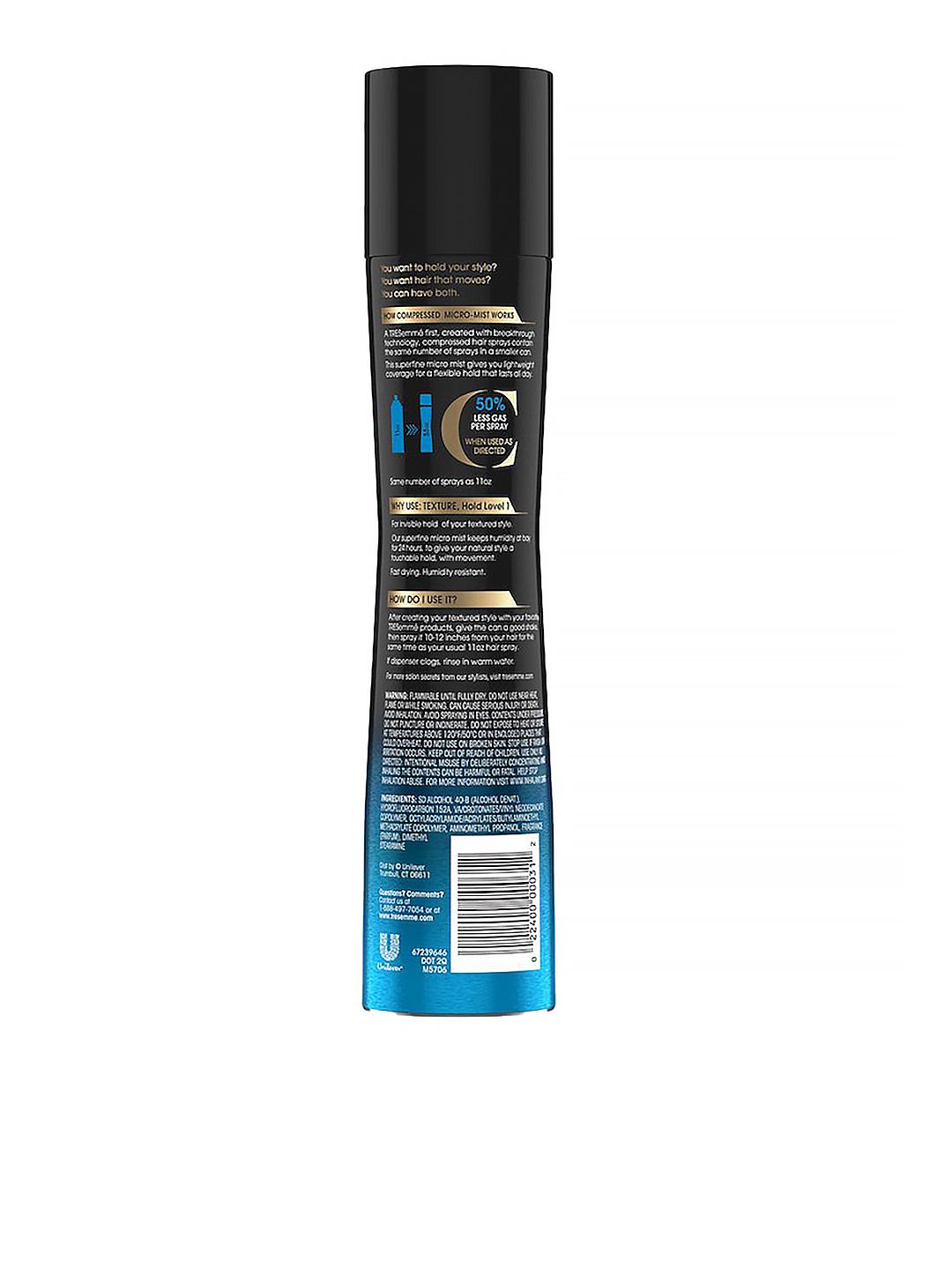 Tresemme Compressed Micro Mist Hair Spray, Extra Hold, Natural