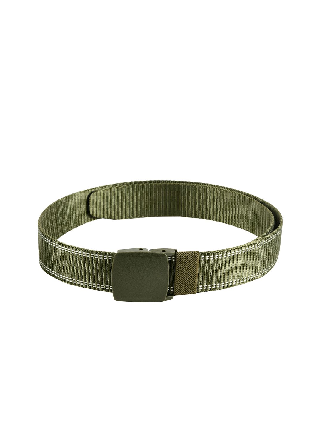 WINSOME DEAL Men Green Woven Design Belt-picture-10
