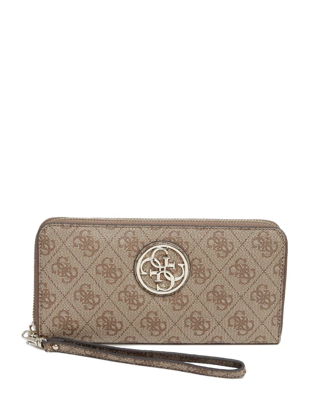 Guess Sg506946 Brown Women Brown Logo Patterned Wallet