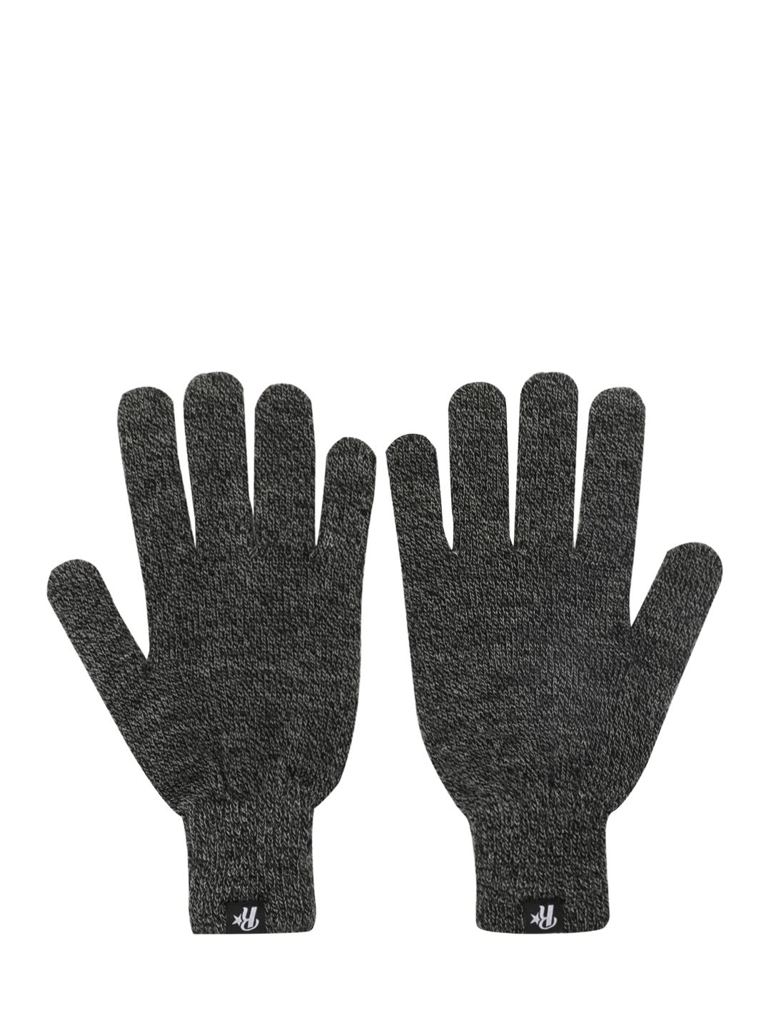 Roadster Men Charcoal Black Acrylic Gloves-image-39