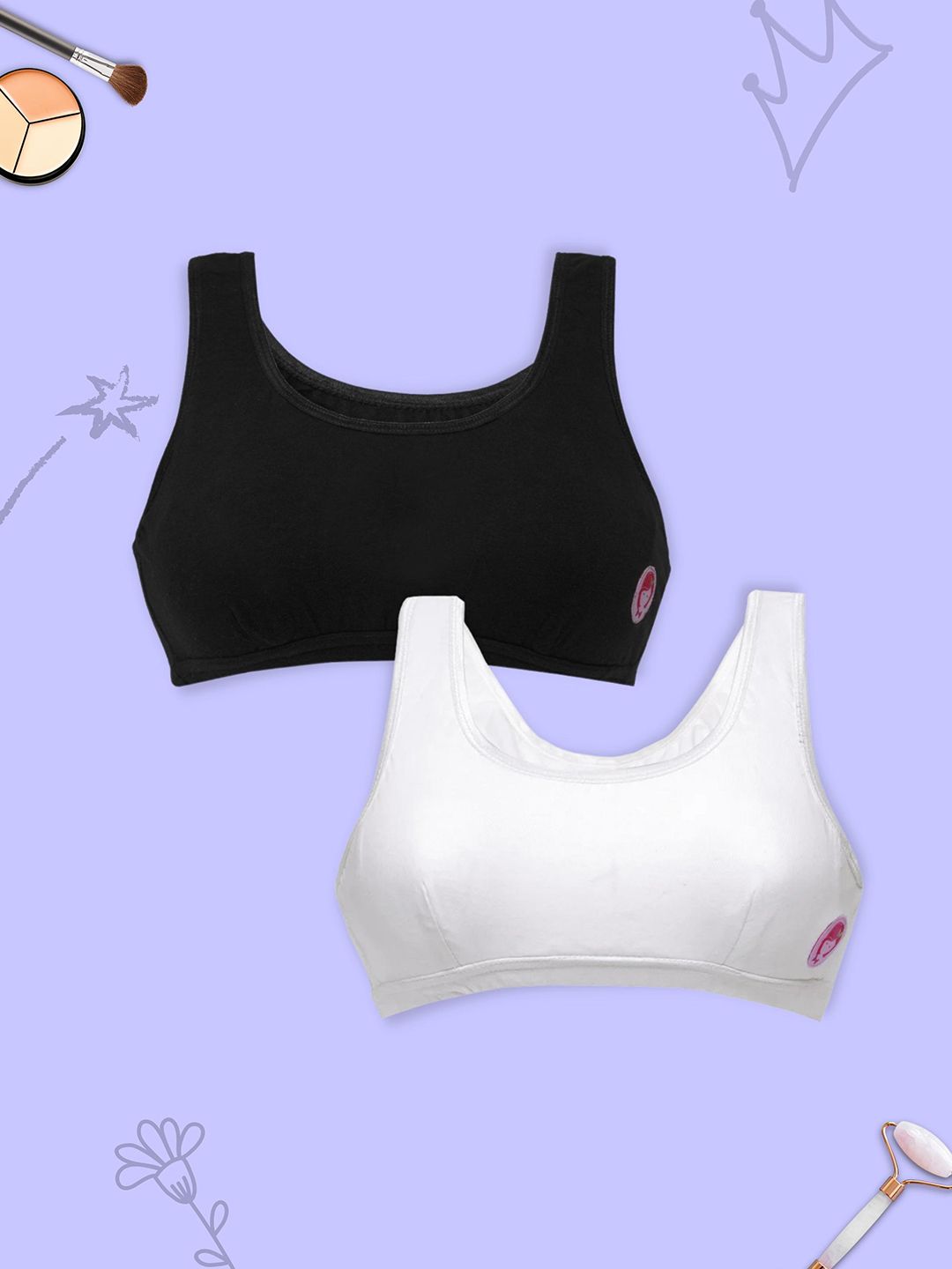DChica Girls Pack Of 2 Double Layer Non-Wired Non Padded Beginners Bra DCBR6207/xxxs-picture-43