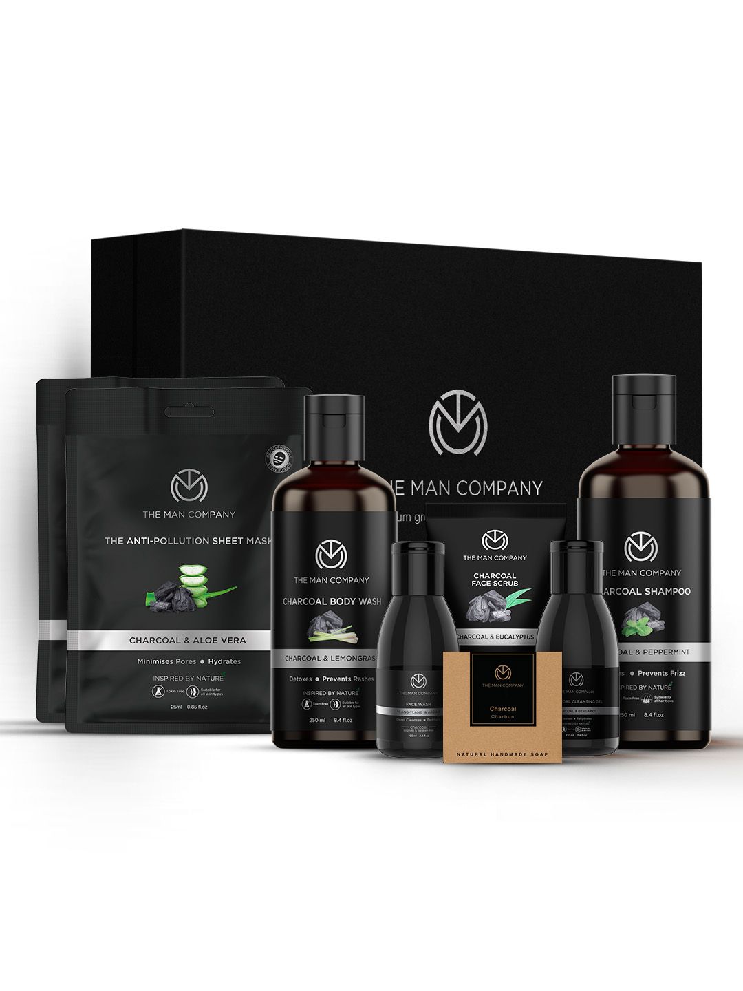 THE MAN COMPANY Set of 8 Ultimate Charcoal Grooming Kit-image-46