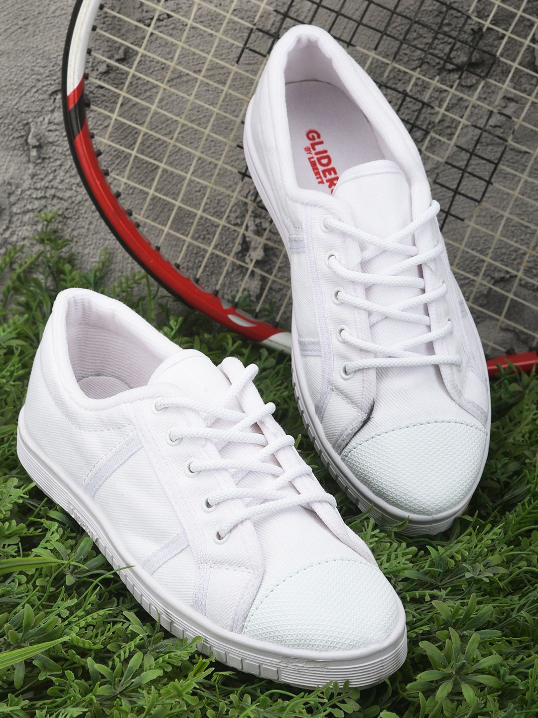 Liberty Men White Solid Sneakers-picture-16