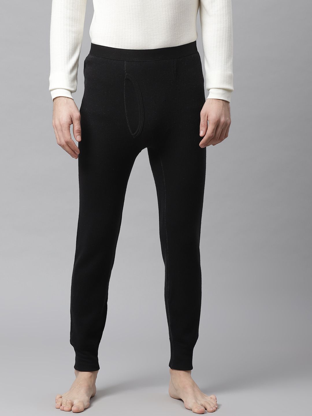 Marks & Spencer Men Black Solid Thermal Bottoms-picture-43