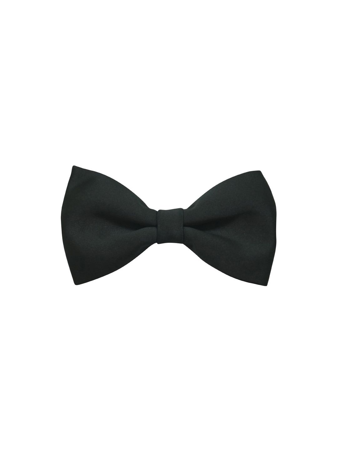 The Tie Hub Black Solid Pure Silk Bow Tie-picture-34