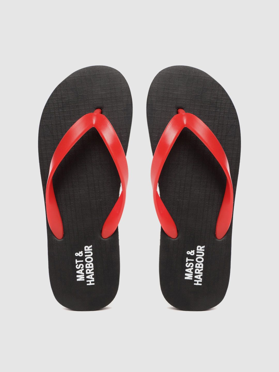 Buy Mast Harbour Mast Harbour Men Red Black Solid Thong Flip