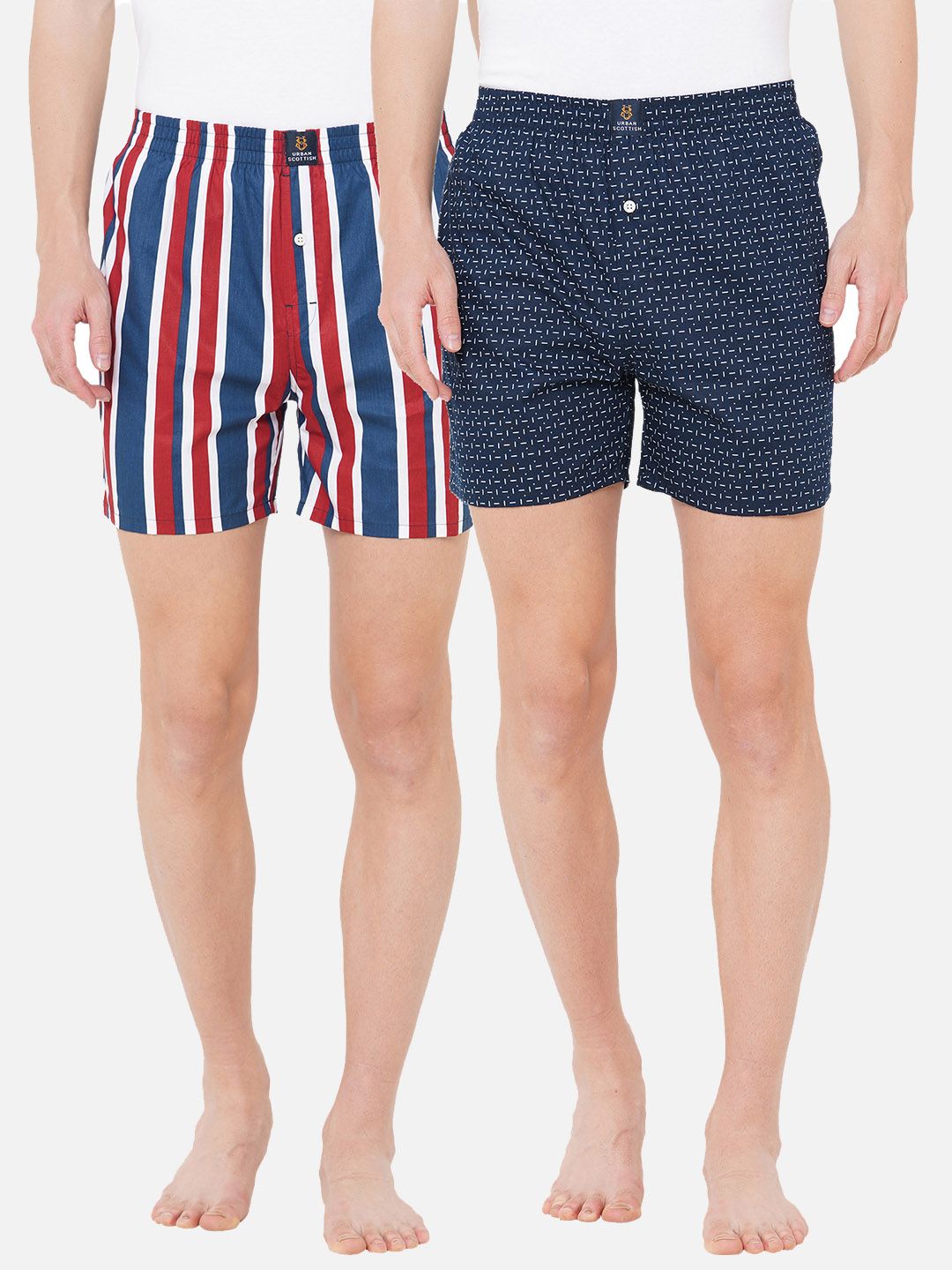 URBAN SCOTTISH Men Pack of 2 Pure Cotton Boxers-picture-28