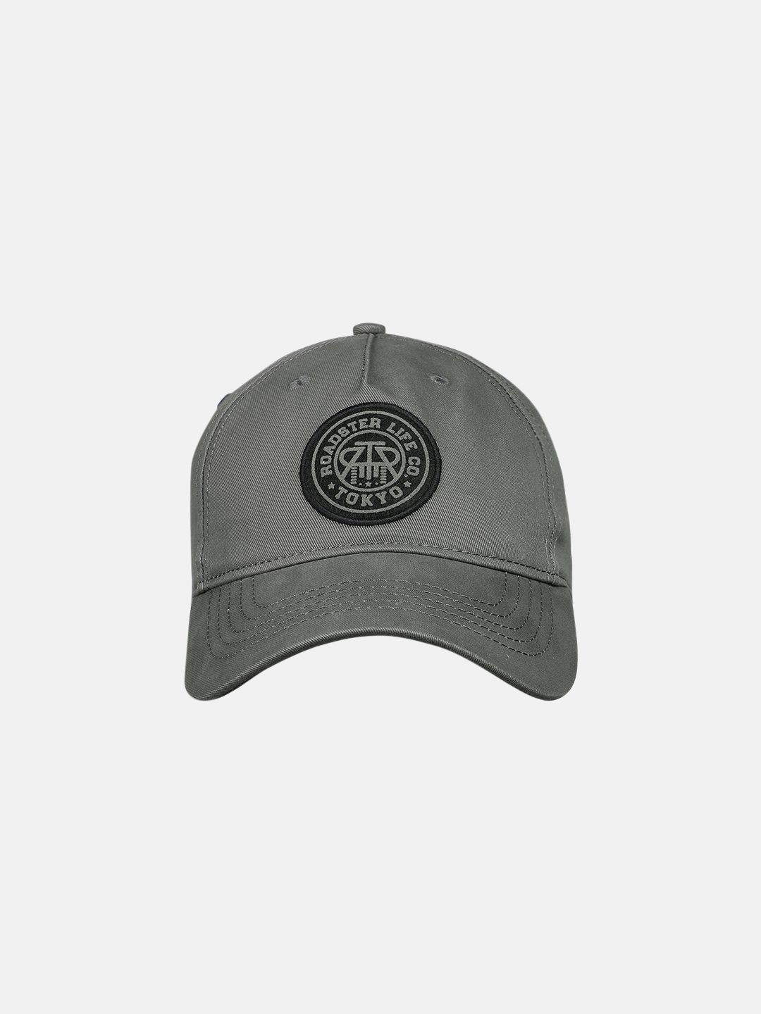 Roadster Unisex Grey Printed Baseball Cap-image-2