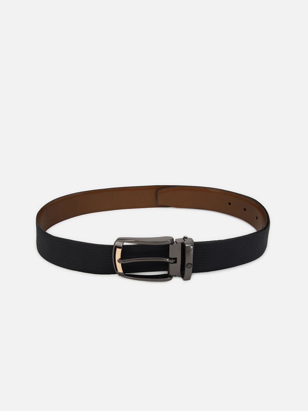 Louis Philippe Men Brown & Navy Leather Reversible Formal Belt-picture-26