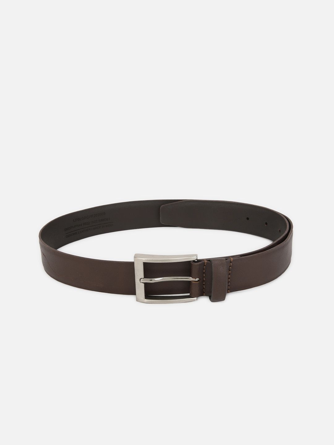 Louis Philippe Men Brown Solid Leather Belt-picture-24