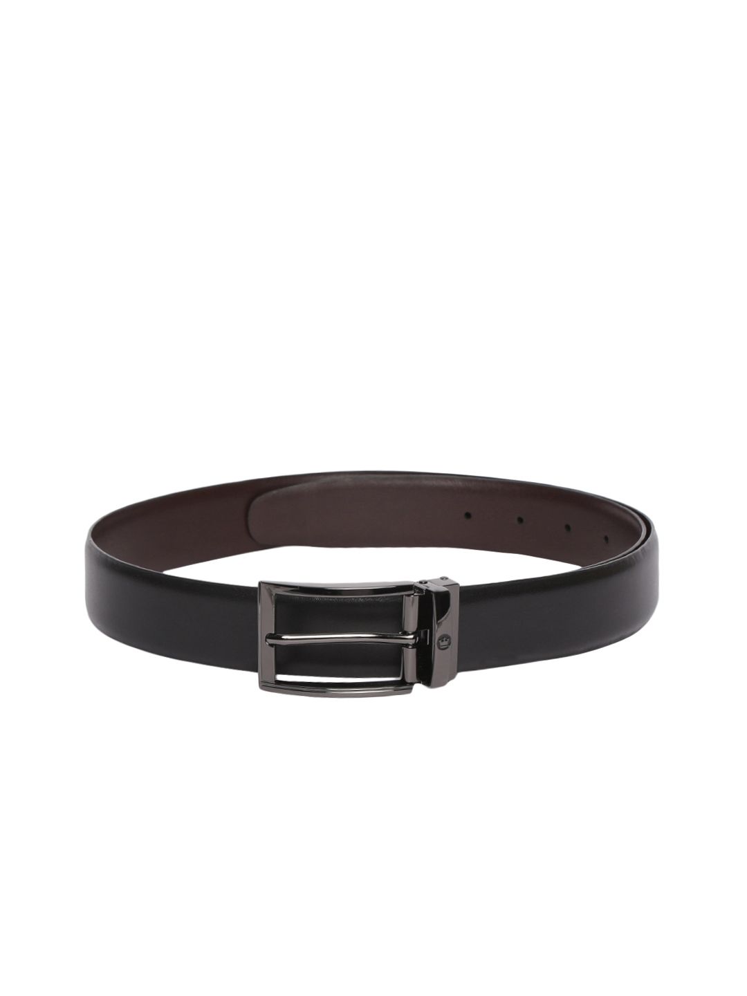 Louis Philippe Men Black Solid Leather Belt-picture-24