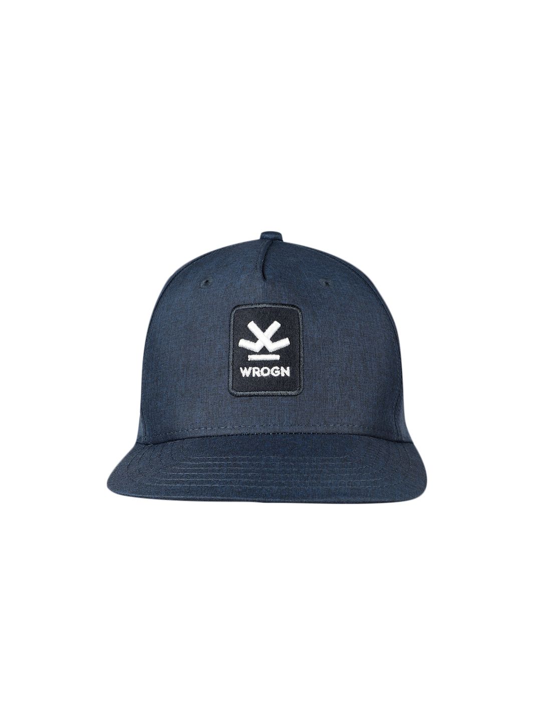 WROGN Unisex Navy Blue Embroidered Snapback Cap